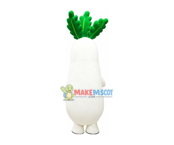 Big Watery White Radish Mascot Costume Big Watery White Radish Mascot Costume