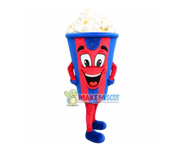 Cream Popcorn of Cinema Mascot Costume Cream Popcorn of Cinema Mascot Costume