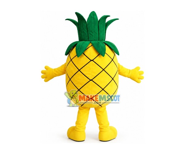 Panicked Pineapple Cartoon Mascot Costume Panicked Pineapple Cartoon Mascot Costume