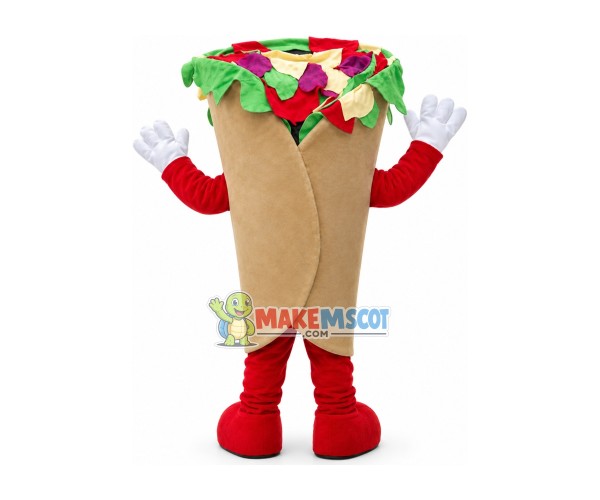 Chicken Salad Burrito Mascot Costume Chicken Salad Burrito Mascot Costume
