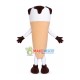 Chocolate Vanilla Cone Mascot Costume Chocolate Vanilla Cone Mascot Costume