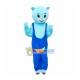 Light Blue Cute Poke Bear Mascot Costume Light Blue Cute Poke Bear Mascot Costume