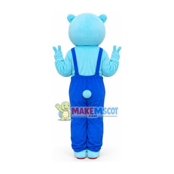 Light Blue Cute Poke Bear Mascot Costume