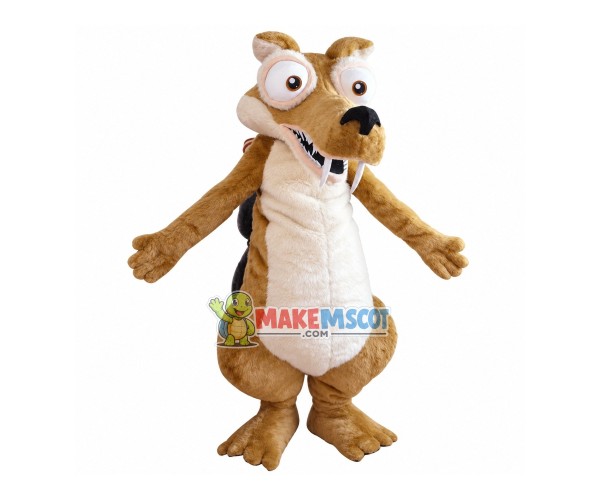 Fanged Mole With Protruding Mouth Mascot Costume