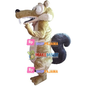 Fanged Mole With Protruding Mouth Mascot Costume