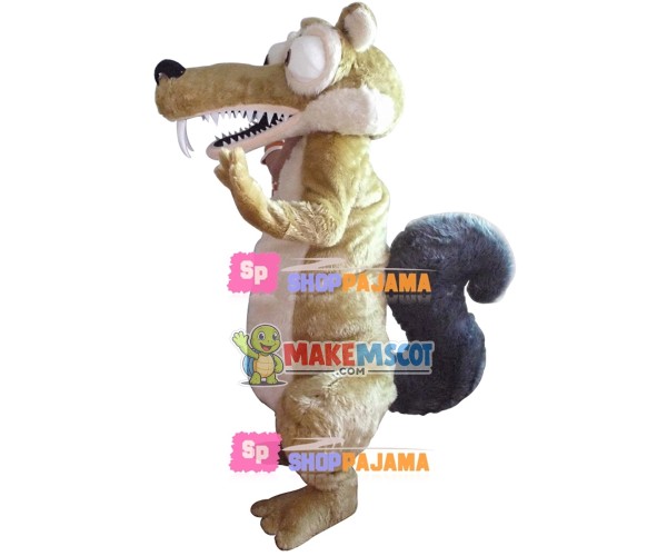 Fanged Mole With Protruding Mouth Mascot Costume