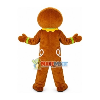Plentiful Pattern Gingerbread Man Mascot Costume Plentiful Pattern Gingerbread Man Mascot Costume