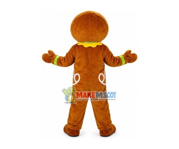 Plentiful Pattern Gingerbread Man Mascot Costume Plentiful Pattern Gingerbread Man Mascot Costume