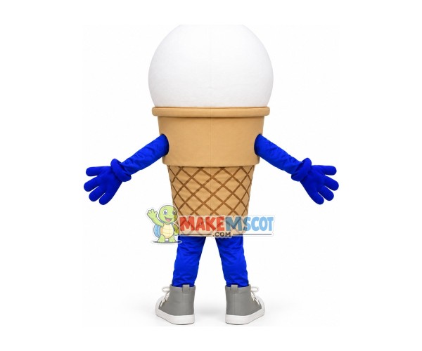 Cold Vanilla Ice Cream Mascot Costume Cold Vanilla Ice Cream Mascot Costume