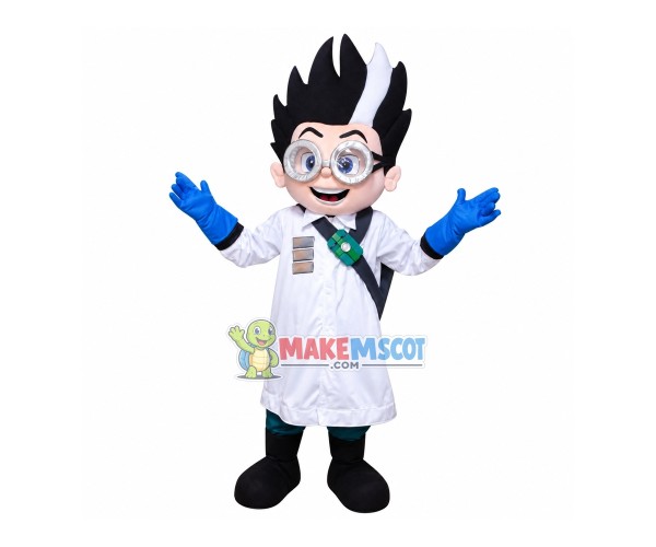 Crazy Scruffy Scientist Mascot Costume Crazy Scruffy Scientist Mascot Costume