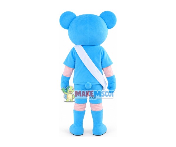Showing Blue Doll Mascot Costume