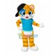 Thunder Cat Wearing Baseball Cap Mascot Costume Thunder Cat Wearing Baseball Cap Mascot Costume