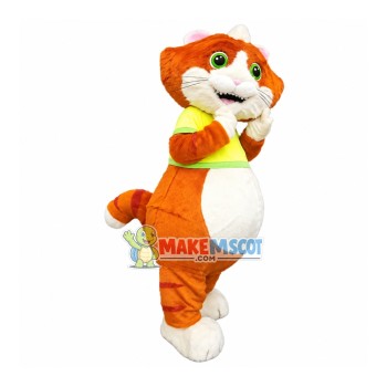 Big Belly Orange Cat Mascot Plush Costume
