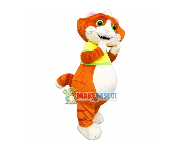 Big Belly Orange Cat Mascot Plush Costume Big Belly Orange Cat Mascot Plush Costume