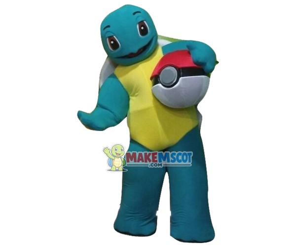 Squirtle Holding The Poke Ball Mascot Costume Squirtle Holding The Poke Ball Mascot Costume
