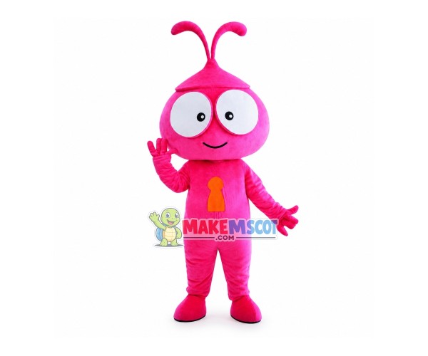 Rose Pink Victoria Duck Mascot Costume Rose Pink Victoria Duck Mascot Costume