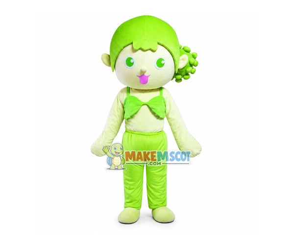 Fancy Green Cartoon Yoki Mascot Costume Fancy Green Cartoon Yoki Mascot Costume