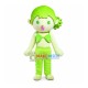 Fancy Green Cartoon Yoki Mascot Costume Fancy Green Cartoon Yoki Mascot Costume