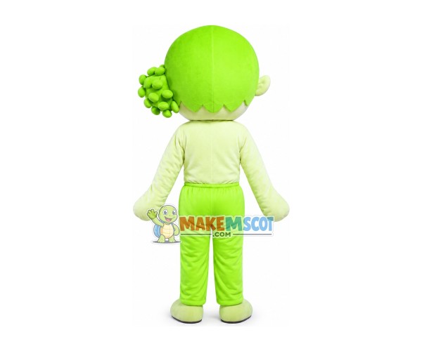 Fancy Green Cartoon Yoki Mascot Costume Fancy Green Cartoon Yoki Mascot Costume
