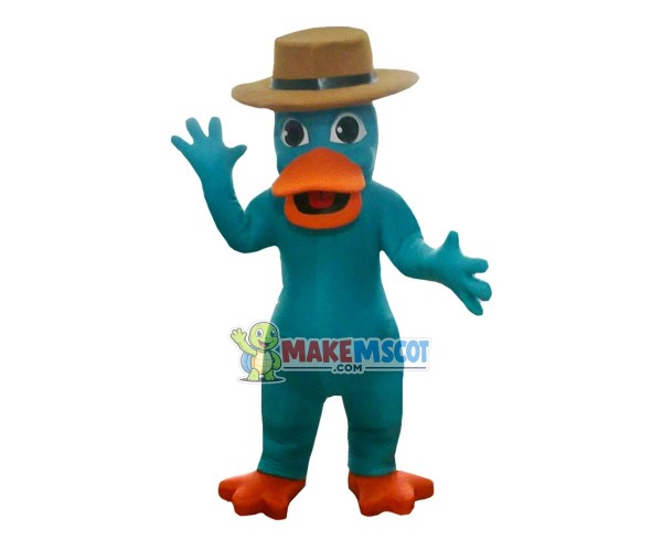 Secret Agent Perry the Platypus Mascot Costume Secret Agent Perry the Platypus Mascot Costume