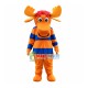 Orange Moose Wearing Striped Shirt Mascot Costume Orange Moose Wearing Striped Shirt Mascot Costume