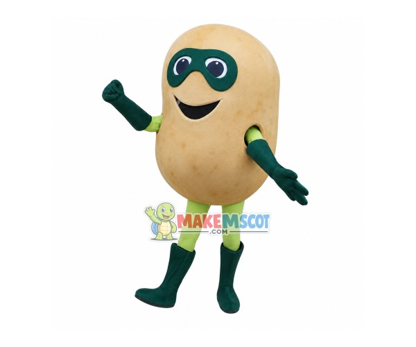 Funny Cartoon Potato With Blindfold Mascot Costume Funny Cartoon Potato With Blindfold Mascot Costume