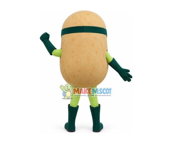Funny Cartoon Potato With Blindfold Mascot Costume Funny Cartoon Potato With Blindfold Mascot Costume