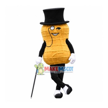 Plump Peanut Cartoon Mascot Costume