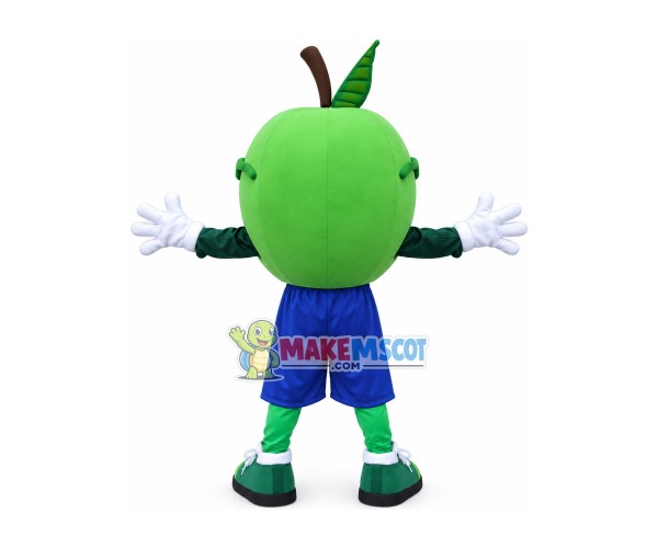Cool Green Apple With Glasses Mascot Costume Cool Green Apple With Glasses Mascot Costume