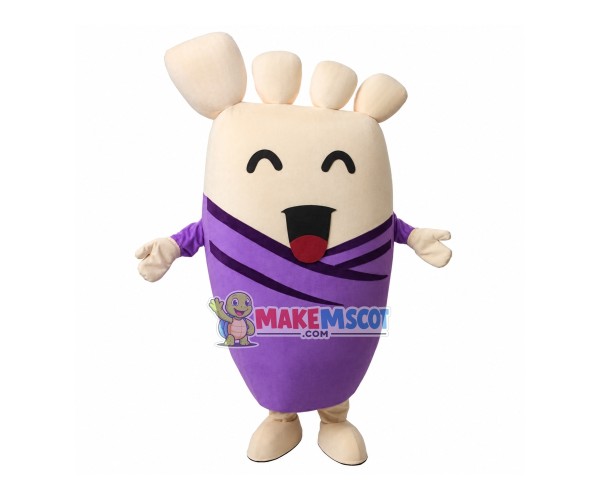 Big Foot With Purple Suit Mascot Costume Big Foot With Purple Suit Mascot Costume
