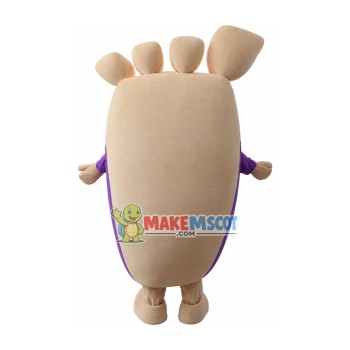 Big Foot With Purple Suit Mascot Costume Big Foot With Purple Suit Mascot Costume