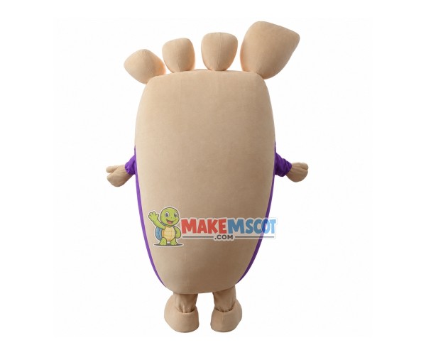 Big Foot With Purple Suit Mascot Costume Big Foot With Purple Suit Mascot Costume