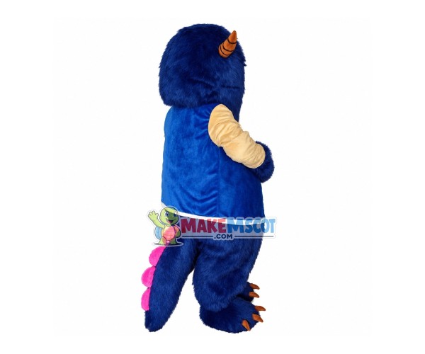 Dark Blue Monster Sullivan In Baseball Jacket Mascot Costume Dark Blue Monster Sullivan In Baseball Jacket Mascot Costume