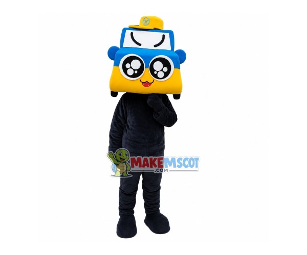 Fancy Cartoon Taxi Man Mascot Costume Fancy Cartoon Taxi Man Mascot Costume
