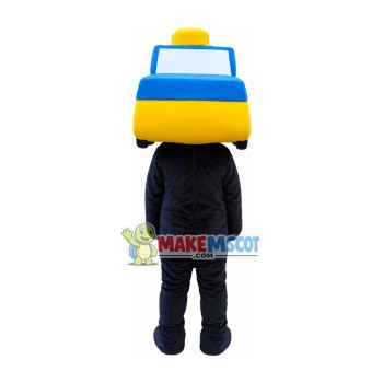 Fancy Cartoon Taxi Man Mascot Costume Fancy Cartoon Taxi Man Mascot Costume