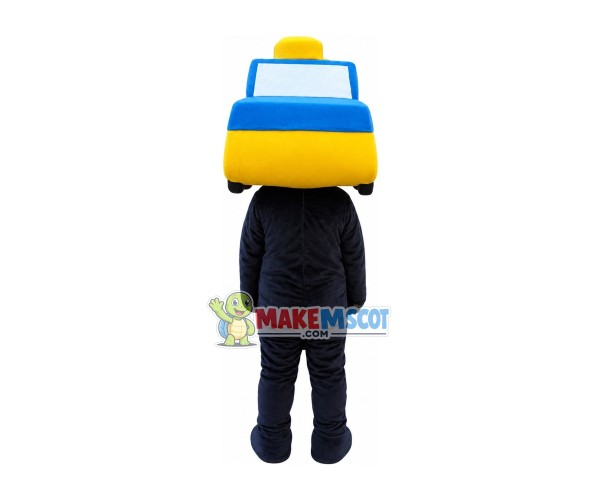 Fancy Cartoon Taxi Man Mascot Costume Fancy Cartoon Taxi Man Mascot Costume