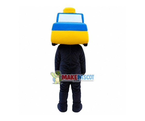 Fancy Cartoon Taxi Man Mascot Costume Fancy Cartoon Taxi Man Mascot Costume