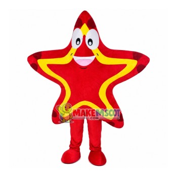 Five-pointed Star With Yellow Edge Mascot Costume Five-pointed Star With Yellow Edge Mascot Costume