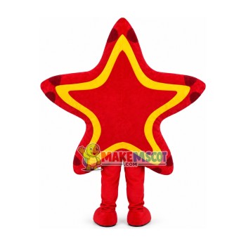 Five-pointed Star With Yellow Edge Mascot Costume Five-pointed Star With Yellow Edge Mascot Costume