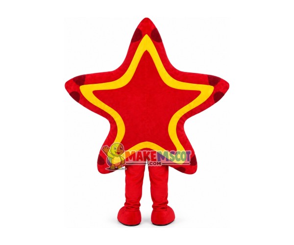 Five-pointed Star With Yellow Edge Mascot Costume Five-pointed Star With Yellow Edge Mascot Costume