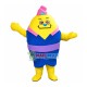 Yellow Cartoon Doctor Egg Mascot Costume Yellow Cartoon Doctor Egg Mascot Costume