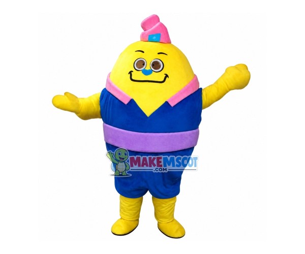 Yellow Cartoon Doctor Egg Mascot Costume Yellow Cartoon Doctor Egg Mascot Costume