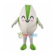 Pistachio With Green Introduction Card Mascot Costume Pistachio With Green Introduction Card Mascot Costume