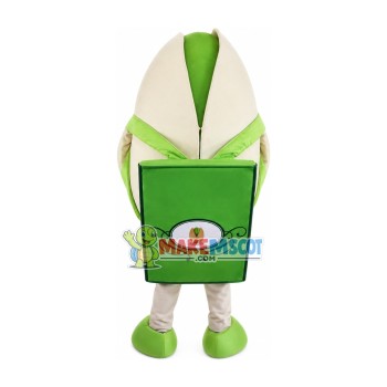 Pistachio With Green Introduction Card Mascot Costume