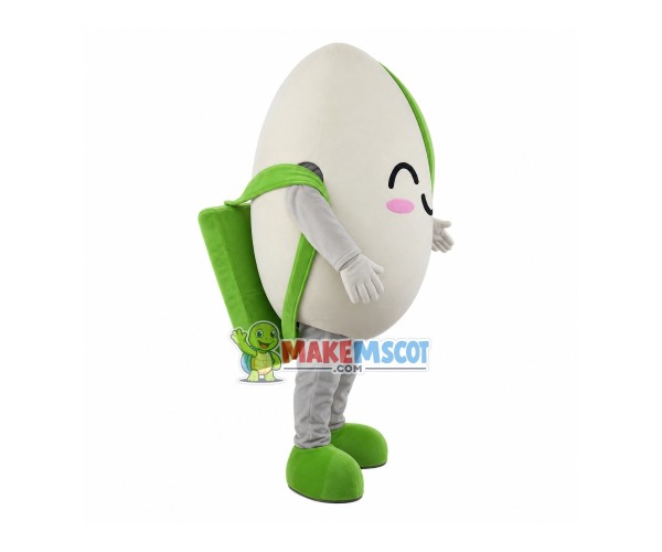 Pistachio With Green Introduction Card Mascot Costume Pistachio With Green Introduction Card Mascot Costume