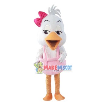 Singing White Lark Mascot Costume