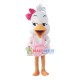 Singing White Lark Mascot Costume Singing White Lark Mascot Costume