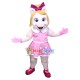Pig Sister With Pink Princess Dress Mascot Costume Pig Sister With Pink Princess Dress Mascot Costume