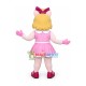 Pig Sister With Pink Princess Dress Mascot Costume Pig Sister With Pink Princess Dress Mascot Costume