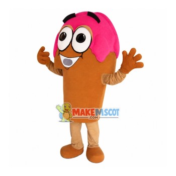 Attractive Strawberry Cone Mascot Costume Attractive Strawberry Cone Mascot Costume